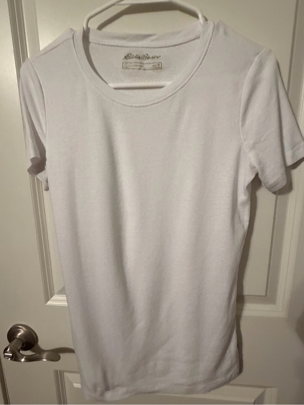 Eddie Bauer White Short-Sleeve Crewneck Tee
